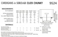 Knitting Pattern - Sirdar 9524 - Click Chunky - Cardigans
